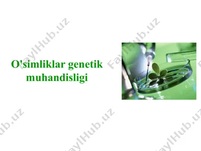 o'simliklar genetik muhandisligi — PPTX