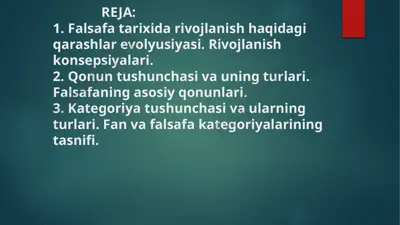 rivojlanish nazariyasi (dialektika) — PPTX