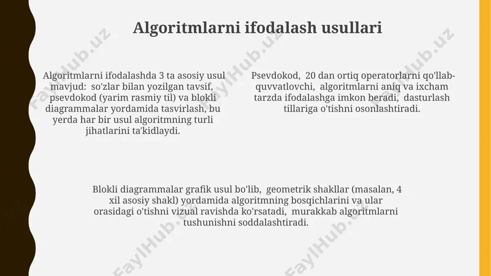 algaritm tushunchasi va qo‘llanishi - Page 4