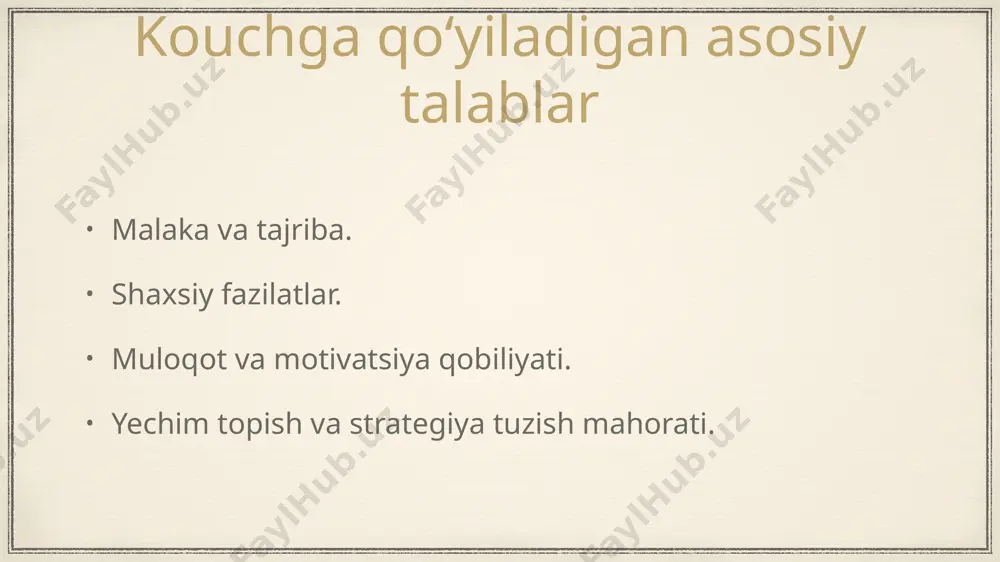 kouch shaxsiga qo‘yilgan talablar - Page 3