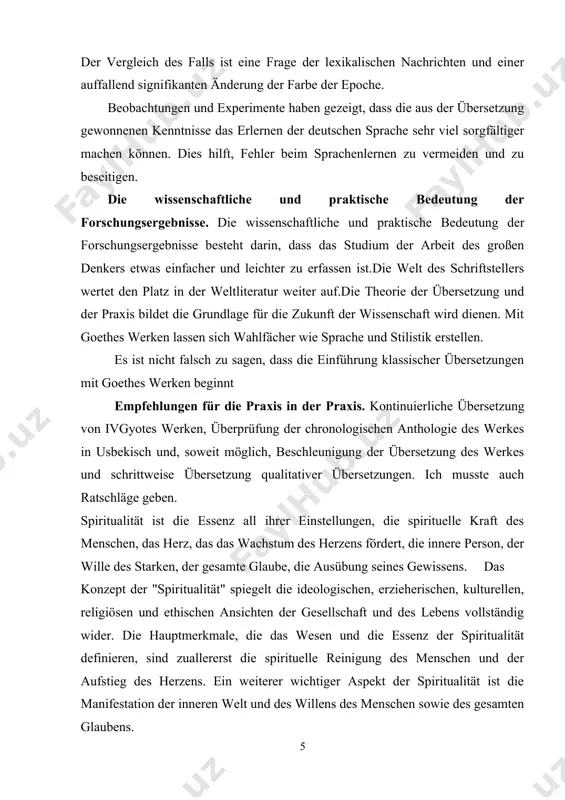 eiteren verbesserung des fremdsprachenunterrichts ist in diesem zusammenhang ein wichtiger faktor. dieses dekret sieht die einführung fortgeschrittener methoden zum unterrichten moderner fremdsprachen im einsatz moderner pädagogischer und informations- und kommunikationstechnologien, die grundlegende verbesserung des systems zur ausbildung von fachleuten, die frei in fremdsprachen sprechen können, sowie die nutzung der errungenschaften der weltzivilisation und der weltweiten informationsressourcen vor. ausbau der zusammenarbeit und des dialogs sowie schaffung von bedingungen und möglichkeiten für die entwicklung des dialogs. die in unserer heimat gebotenen möglichkeiten zur nachwuchsförderung und vor allem der aufruf des ersten präsidenten islam karimov zur inspiration der jugend ermutigen junge menschen zu neuen höhen. . solches vertrauen zu jungen menschen ist eine große verantwortung. um die kontinuität unserer großen vorfahren, die zur zivilisation der welt beigetragen haben, zu gewährleisten und ihr einzigartiges erbe mit unseren wissenschaftlichen forschungen zu bereichern, wurden alle voraussetzungen und möglichkeiten geschaffen, um unseren würdigen beitrag zur entwicklung unseres …