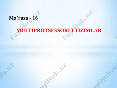 multiprotsessorli tizimlar — PPTX