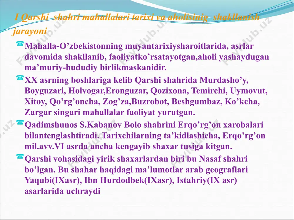 qarshi shahri mahallalari tarixidan - Page 5