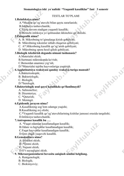 stomatologiya ishi — DOCX