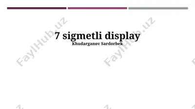 7-segmentli displey — PPTX