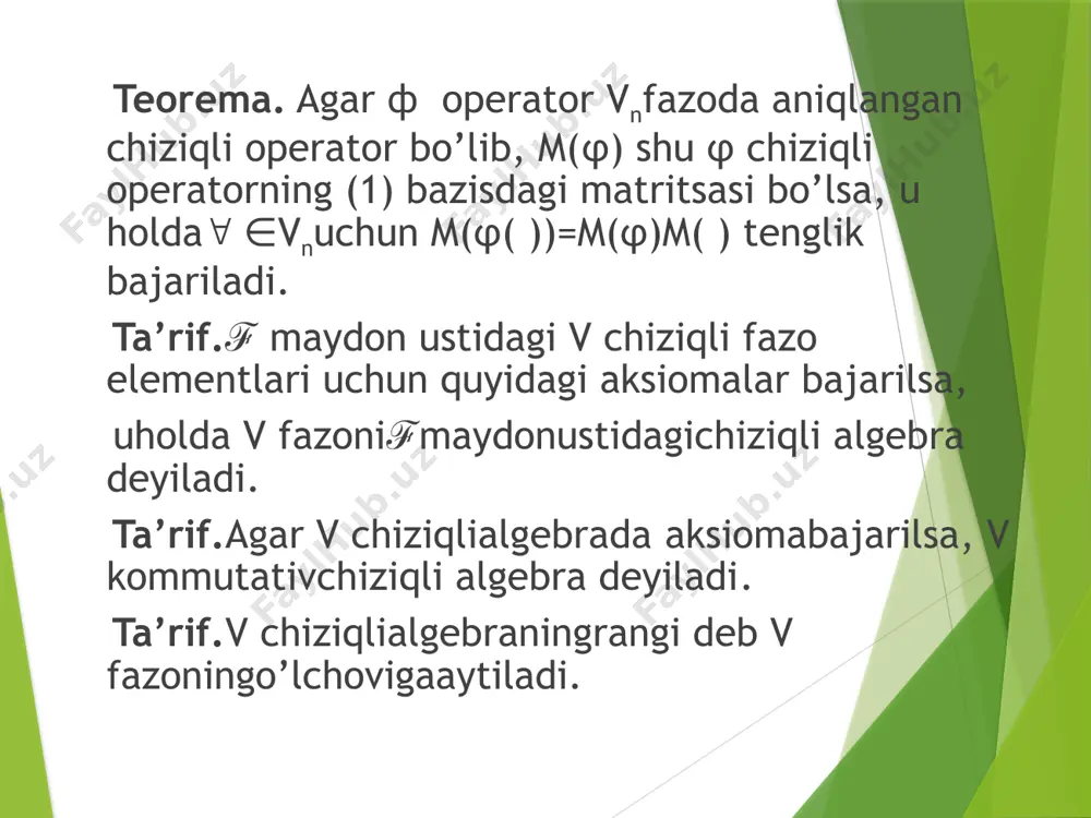 chiziqli algebralar - Page 3