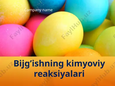 bijg’ishning kimyoviy reaksiyalari — PPTX