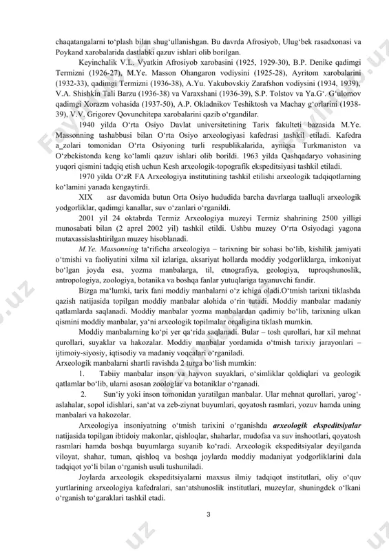 ullanuvchilarni faqat antik madaniyat namunalari qiziqtirgan. shu davrdan boshlab arxeologiyaning yordamchi tarmoqlari – numizmatika (tangashunoslik), epigrafika (toshlardagi bitiklarni o‘rganish), sfragistika (muhrlarni o‘rganuvchi fan) vujudga kela boshlaydi. epigrafikaga qiziqish angliyada ham yoyila boshlaydi. bu yerda arxeologiya qirol karl i va uning yaqinlari homiyligida boyitila boshlandi. 0. asrning o‘rtalarida fransiyada pomponiy letning birinchi antikvar akademiyasi ochiladi. keyinchalik qo‘lyozmalar akademiyasi, me‘morchilik akademiyasi, haykaltaroshlik va rassomchilik akademiyasi ochiladi. bu tashkilotlar turli ekspeditsiyalar uyushtirib, topilgan materiallarni o‘rganish va ularni sistemalashtirish ustida ish olib boradilar. 1733 yilda angliyada delitantlar jamiyati ochiladi. 1753-1756 yy. juda ko‘plab arxeologik ashyolarni qo‘lga kiritgan britaniya muzeyi ociladi. 1718 yilda rossiyada pyotr i boshchiligida ilk marta antikvar materiallarni izlash, to‘plash va o‘rganish boshlanadi. barcha topilmalar kunstkameraga joylashtirilgan. shu davrda sibirdagi mozor-qo‘rg‘onlarda qazuv ishlari olib borilib, juda ko‘plab bronza va tilladan yasalgan buyumlar topiladi. 0. asrning oxiridan arxeologiya rossiyada keng ko‘lamda yoyila boshlanadi. arxeologik topimalarni saqlash uchun turli ilmiy jamiyat va muzeylar tashkil …