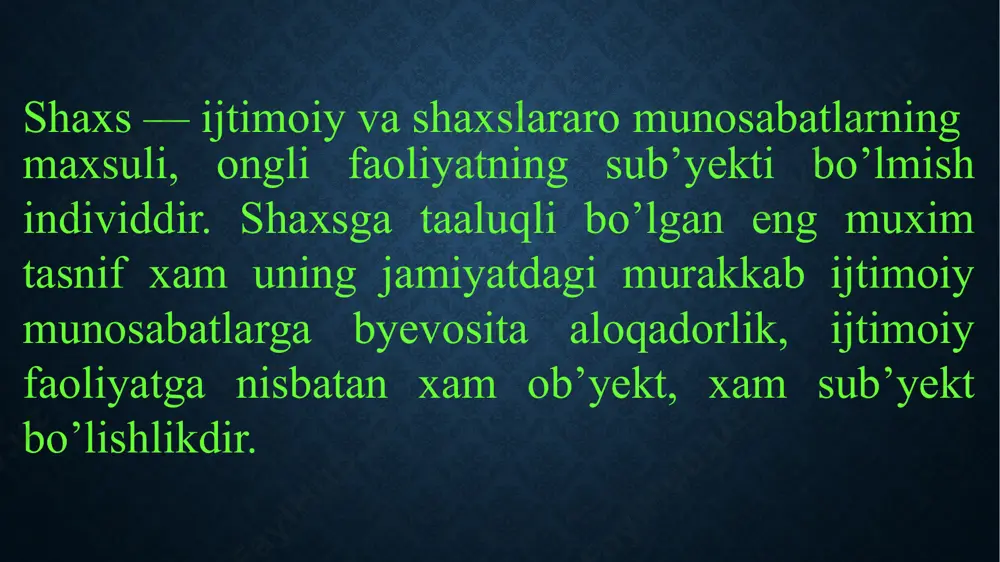 i predmetlar va hodisalar to‘g‘risida yaxlit obraz shakllanadi; narsa va hodisalarning mohiyati va mazmuniga aloqador materialning eslab kolinishi, esga tushirilishi hamda esda saqlab turilishi bilan bog‘liq murakkab faoliyat turi; aql, faxm-farosat vositasida turli xil muammolar, masalalar va jumboqlarni echishga qaratilgan faoliyat; - («image» -obraz so‘zidan olingan) faoliyati shundayki, u ijodiy jarayonlarda xayol va fantaziya vositasida hozir bevosita ongda berilmagan narsalarning xususiyatlarini anglash va xayolda tiklashni taqozo etadi. faoliyat yosh xususiyatlariga ko’ra o’yin faoliyati o’qish faoliyati mehnat faoliyati malakaning rivojlanish bosqichlari malakaning xarakteri malakaning maqsadi harakatni bajarish usullari tanishtirish harakatlarni tushunib yetish va tasavvur qilish harakatlarni bajarish usullari bilan tanishish maqsadni aniqroq, unga erishish usullarini esa sal-palgina tushunish; harakat chog`ida juda ko`p qo`pol xatolarga yo`l qo`yish tayyorgarlik ko`rish (taxlil qilish) anglanilgan tarzda, lekin no`noqlik bilan bajarish harakatlariing ba'zi qismlarini o`zlashtirib olish; ularni bajarish usullarini tahlil qilish harakatni bajarish usullarini aniq tushunub yetish, lekin uni noaniq va tuturuqsiz bajarish; ko`plab ortiqcha urinishlar …