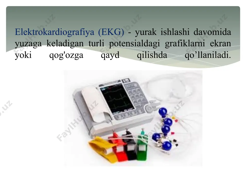 dir. to’g’ri tashxis esa kasallikning yarim davosi hisoblanadi. foydalanilgan adabiyotlar ro’yhati. 1. rigorev s.g., grinshkun v.v. texnologiya informatsionnogo integrirovaniya v razrabotke uchebnikov i uchebnix posobiy dlya internet. v kn. 2.«relarn-2001» materialo' konferentsii. petrozavodsk, 2001. s. 166- 167 3. demidov v.n., 3.zibkin b.i. ginekologiyada utg. m.: meditsina, 1999. 4. martinov.a.i. intensivnaya terapiya. m., 1998. 16. muxarnyamov n.m., belenkov yu.n. klinik utt. m.: meditsina, 1997 5. dozimetr drgz-02 pasporta. jsh2.805.354,ps - 7 v. image2.png image3.png image4.png image5.png image6.png image7.png image8.png image9.png image10.png image11.png