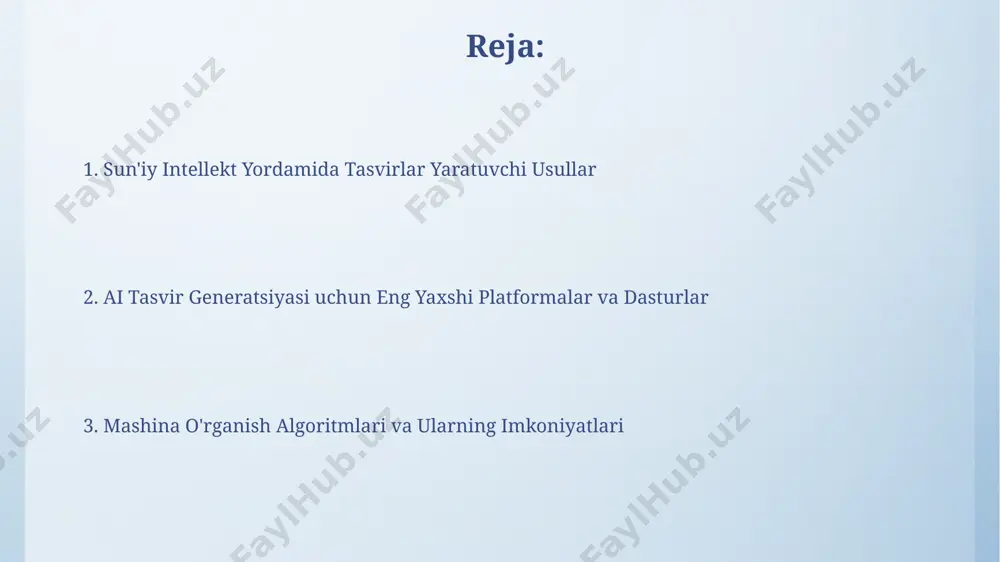 listik tasvirlarni yaratishi mumkin va bu jarayon 5-10 soniyani oladi. avtokodlovchilar avtokodlovchilar, oʻrtacha 250 mingdan ortiq avtomobilni 10 ta yirik shahar, jumladan toshkent va samarqandda, 2023-yil davomida kodlovchi tizimlar yordamida qayd etgan. 2024-yil uchun rejalashtirilgan yangilanishlar avtokodlovchilarning surxondaryo viloyati kabi qishloq hududlarida 70% gacha aniqlik bilan ishlash qobiliyatini oshirishga qaratilgan. neural uslubi o'tkazish neyron uslubi o'tkazishda 1000 dan ortiq turli uslublarni o'z ichiga olgan katta ma'lumotlar bazalari, masalan, google tomonidan yaratilganlar, rasmlarni yuqori sifatli tarzda qayta ishlashga imkon beradi. ushbu texnologiya yordamida, masalan, 512x512 pikselli rasmlarni a’lo sifatli va aniqligi bilan 2048x2048 pikselgacha kattalashtirish mumkin bo'lib, rasm sifati pasaymaydi, aksincha, tafsilotlar yanada boyitiladi. diffuziya modellari 2022-yilda paydo bo'lgan ushbu modellar, rasm yaratish jarayonida shovqinni asta-sekin kamaytirish orqali, 512x512 piksel va undan yuqori o'lchamdagi tasvirlarni ham hosil qila oladi. google-ning ushbu texnologiyadagi yutuqlari misol bo'la oladi. diffuziya modellari, masalan, dall-e 2 yoki stable diffusion kabi, 1000 dan ortiq parametrlarga ega boʻlib, …