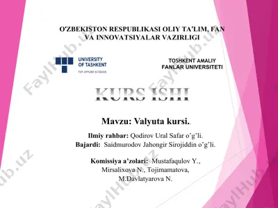 valyuta kursi — PPT