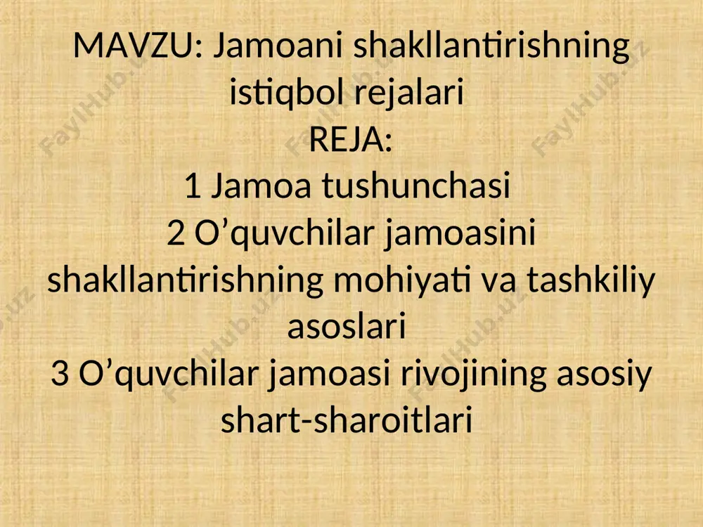 jamoani shakllantirishning istiqbol rejalari - Page 2
