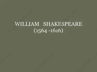 william shakespeare haqida taqdimot — PPT