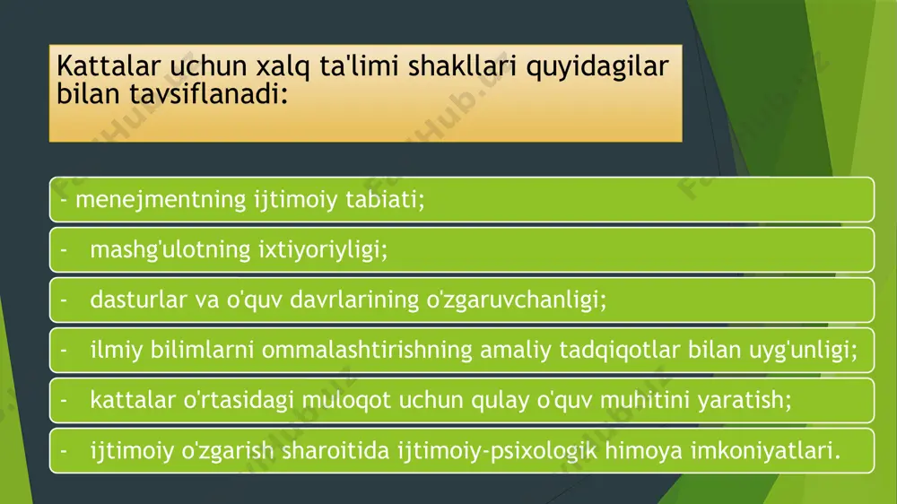 qa bir qator shaharlarda odamlar uchun shunga o'xshash universitetlar ochildi. xx asr boshlarida rossiyaning yangi jamoat tashabbuslari orasida xalq universitetlari g'oyasi alohida o'rin egalladi. ularning salaflari xix asrning 80-90-yillarida paydo bo'lganlar. kattalar uchun shaxsiy kurslar. moskvada prechistensk kurslari ochilgan 1897 g. rossiya texnik jamiyatining moskva bo'limi. ushbu bepul oqshom ishchilar uchun moskva universiteti professori i.m.sechenov, a.n.rformatorskiy, n.v.chexov va boshqalarni dars berdi. rossiyadagi maxsus xalq ta'limi muassasasi shahar xalq universitetiga aylandi. ichida1908 g. ushbu universitetlardan biri moskvada jamoat arbobi a.l.shanavyavskiy hisobidan tashkil etilgan. p.p.blonskiy, v.i.vernadskiy, n.d.zelinskiy, i.a. kablukov, a.p.pavlov, k.a.timiryazev, a.e. fersman, a.u. zelenko va boshqalar ikkita kafedra mavjud edi - mashhur fan (4-yillik, gimnaziya hajmida) va akademik (3-yillik, universitet dasturida fanning ikki tsiklida - tabiiy-tarixiy va ijtimoiy-falsafiy). . ichida1912 g. universitetda 3600 dan ortiq talabalar tahsil olishdi. boshida 1908 g. sankt-peterburgda xalqlar universitetlari universitetlarining birinchi butunrossiya rassomlari kongressi unda 500 ga yaqin vakillar ishtirok etishdi. oktyabr inqilobidan keyin 1917 g. …