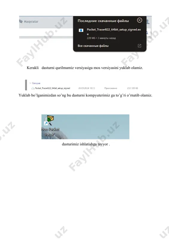 tarmoq simuliyatorlari bilan ishlash. cisco paket tracer dasturini sozlash va ishlash jarayonini tekshirish. - Page 2