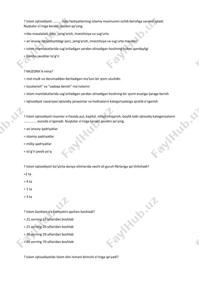 islom iqtisodiyoti — PDF