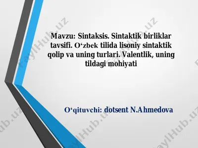 sintaksis. sintaktik birliklar — PDF
