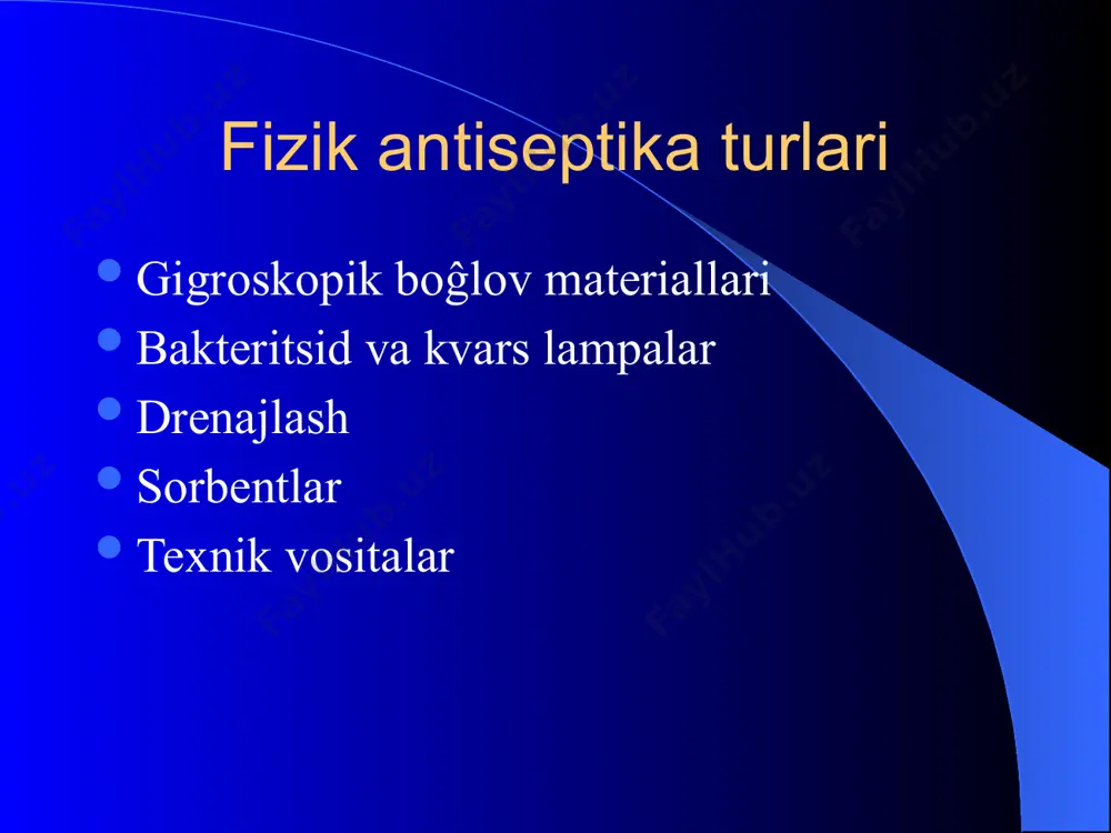 zamonaviy fizik antiseptika usullari - Page 5