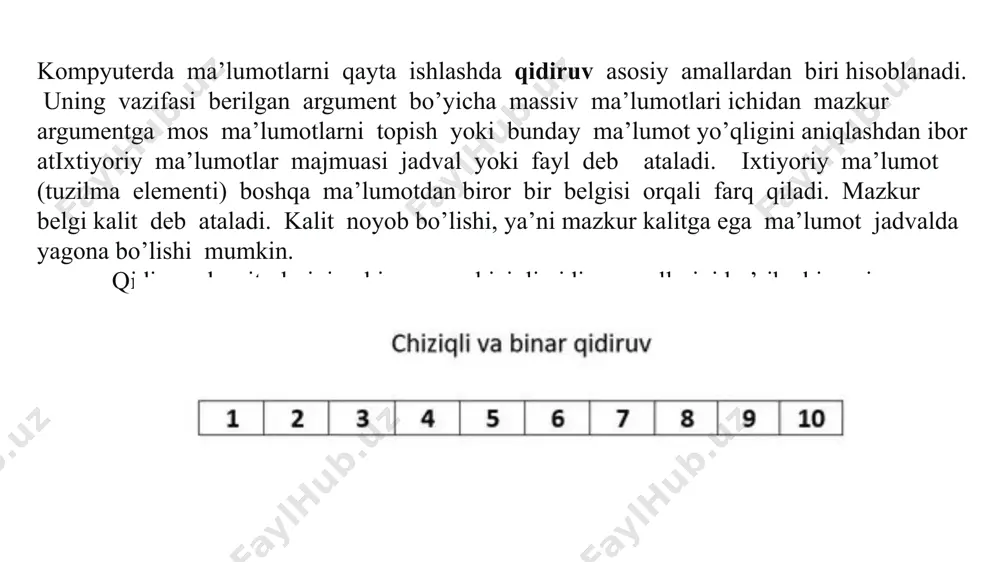 ma'lumotlarni qidirish algoritmlari va dasturlarini ishlab chiqish - Page 2
