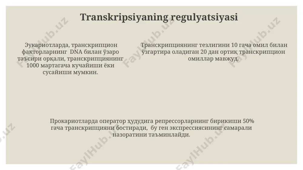 genlar transpiratsiyasi. transkripsiya - Page 5