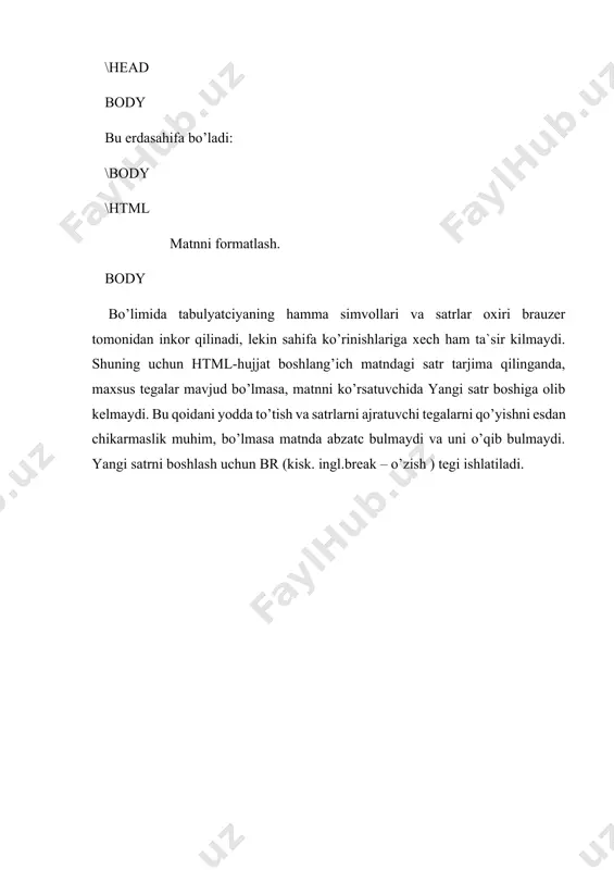 html tili va uning imkoniyatlari - Page 5