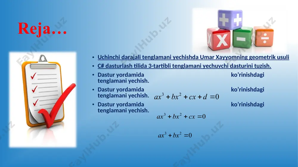 c# dasturlash tilida 3-tartibli tenglamalarni yechishga doir dastur - Page 3