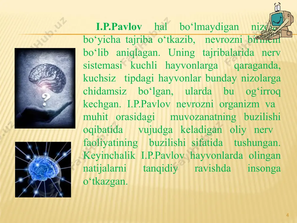 olish uchun uning paydo bo‘lgan dastlabki daqiqasida o‘zingizni to‘g‘ri tutishingiz muhimdir. stress bilan bog‘liq bo‘lgan sharoitlar, ob’ektlar, odamlardan jismonan va psixologik jihatdan uzoqlashish zarur. bunga qanday erishsa bo‘ladi? * eng asosiysi stress bilan psixologik kurash olib borishda yanada og‘irlashtiradigan salbiy fikrlar oqimini to‘xtatish kerak. hammasini o‘ylab qaror qabul qilish uchun hech bo‘lmaganda bir necha daqiqalik dam olishni tashkil etish kerak. axir sir emas-ku, odam stressning birinchi daqiqalarida sovuqqonlik bilan fikrlay olmaydi. ko‘pincha odam ayni shunday vaqtlarda o‘ylab ko‘rilmagan xatti-harakatlarni amalga oshiradi yoki oxir-oqibat afsuslanishga olib keladi, ya’ni atrofdagilarga haqoratli so‘zlarni aytishi mumkin. bunga esa uning ongida paydo bo‘lgan noto‘g‘ri salbiy fikrlar aybdordir. asab buzarliklardan so‘ng dastlabki daqiqalarda fikrni nima bilan band etish kerak? masalan, 1 dan 10 gacha, so‘ng teskari tartibda sanash. buni organizmning tabiiy-fiziologik jarayoni bilan, masalan, har nafas olish va chiqarishni yoki puls urishini bog‘lash mumkin. * rossiya tibbiyot fanlar akademiyasi miya instituti direktori s.a.sarkisovaning ta’kidlashicha, “hozirgi paytda …