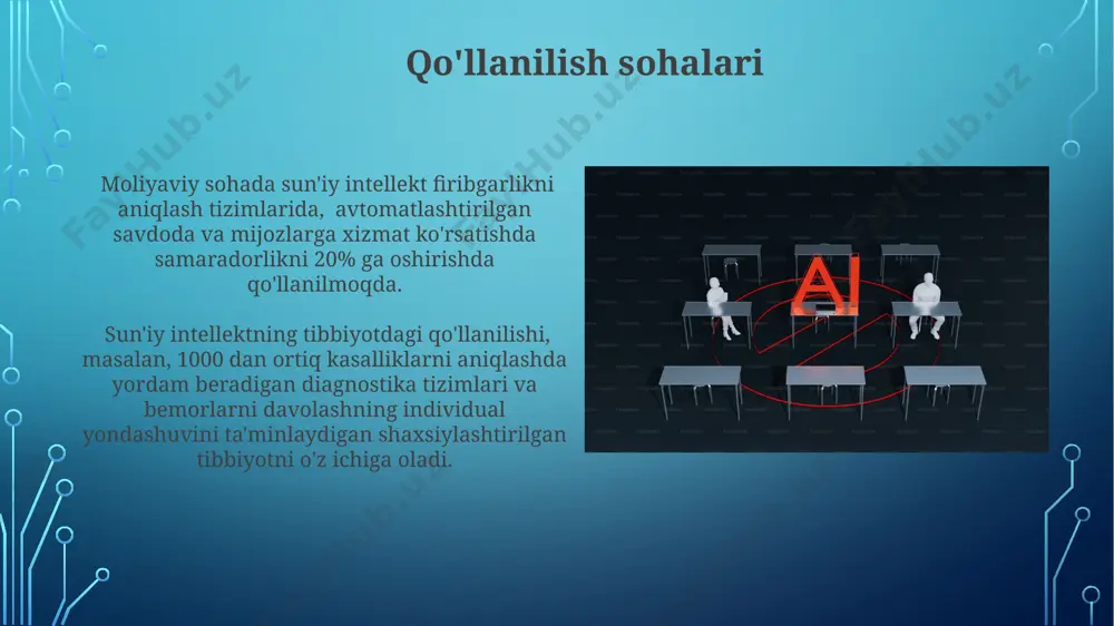 soʻniy intelekt turlari va ishlatilish sohalari - Page 5