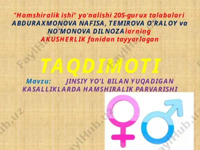 hamshiralik ishi — PPTX