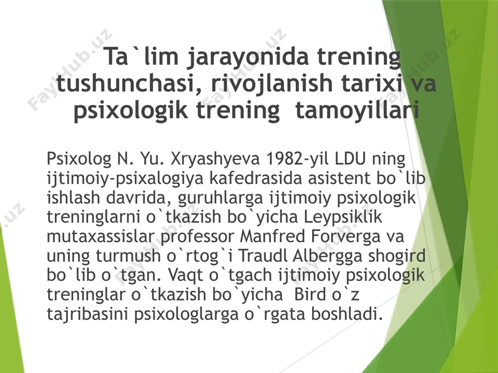 psixologik trening asoslari fanidan yozilgan kitob - Page 3