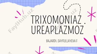 trixomoniaz. ureaplazmoz — PPTX