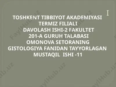 fotoretsepsiyaning morfologik asoslari — PPTX
