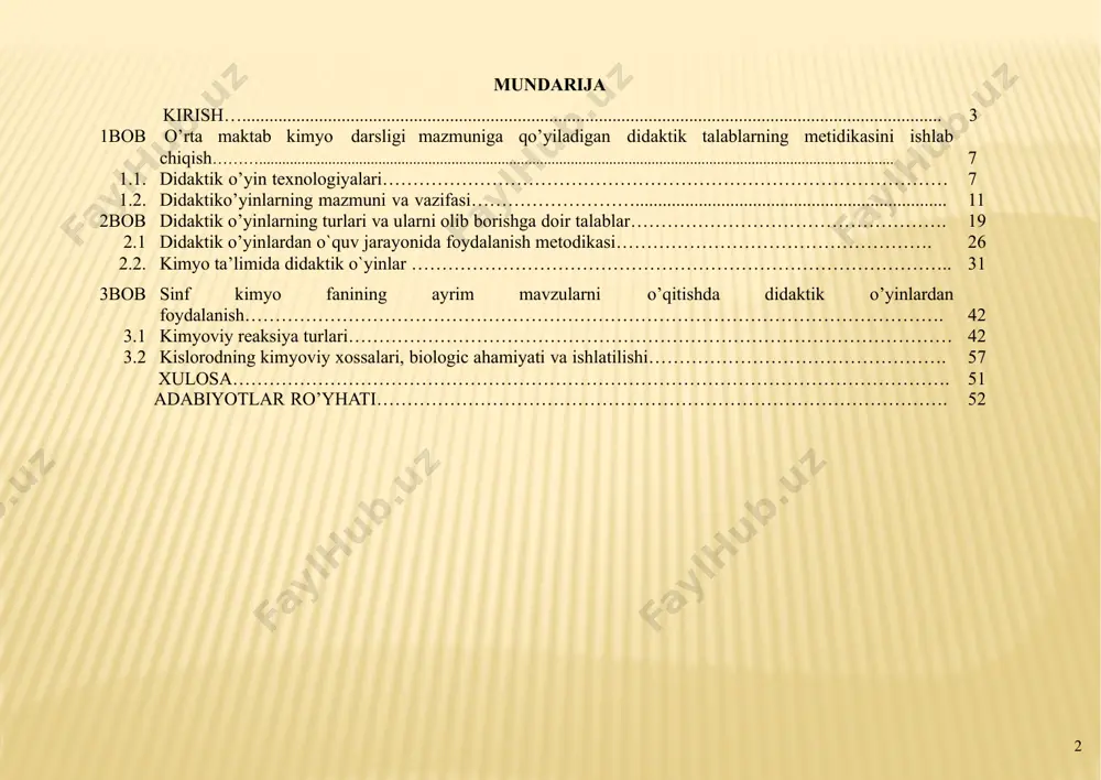 yotgan mamlakatimiz ruhini, g’oyalari va intilishlarini o’zida aks ettirgan ta’lim tizimiga aylanmoqda. eng asosiysi, mamlakatimizda ta’limning hali jahon amaliyotida kam uchraydigan betakror milliy modeli yaratildi. ta’lim va tarbiya, ilm-fan, sog‘liqni saqlash, madaniyat va san’at, sportni rivojlantirish masalalari, yoshlarimizning chuqur bilimga ega bo‘lishi, chet tillarini va zamonaviy axborot-kommunikatsiya texnologiyalarini puxta egallashini ta’minlash doimiy ustuvor vazifamiz bo‘lib qoladi. jamiyatimizda korrupsiya, turli jinoyatlarni sodir etish va boshqa xuquqbuzarlik holatlariga qarshi kurashish, ularga yo‘l qo‘ymaslik, jinoyatga jazo albatta muqarrar ekani to‘g‘risidagi qonun talablarini amalda ta’minlash bo‘yicha qat’iy choralar ko‘rishimiz zarur. ... shu maqsadda hukumatning, tegishli vazirlik va idoralar hamda butun ta’lim tizimining, xurmatli domlalarimiz va professor-o‘qituvchilarning eng muxim vazifasi – yosh avlodga puxta ta’lim berish, ularni jismoniy va ma’naviy etuk insonlar etib tarbiyalashdan iboratdir. ta’lim to’g’risidagi va ―kadrlar tayyorlash milliy dasturi to’g’risida 4 o’zbekiston respublikasi qonunlariga, 2017-2021- yillarga mo’ljallangan o’zbekiston respublikasini yanada rivojlantirish bo’yicha harakatlar strategiyasi, o’zbekiston respublikasi prezidenti sh.m.mirziyoyevning―pedagog kadrlarni tayyorlash, xalq ta’limi …