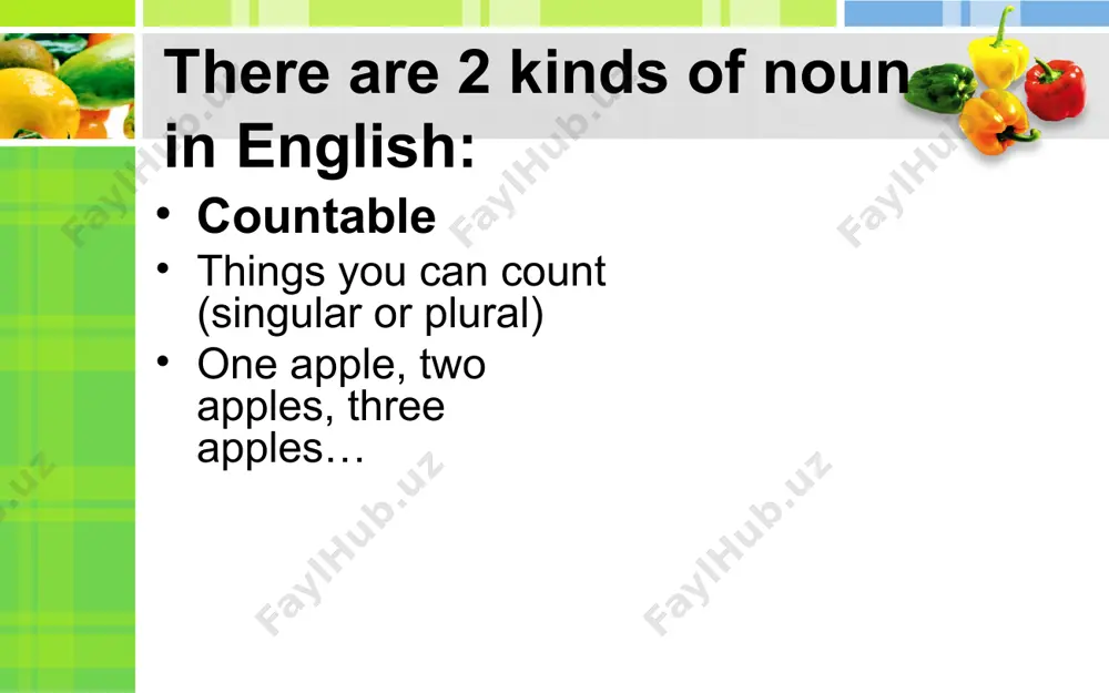 countable / uncountable nouns - Page 3