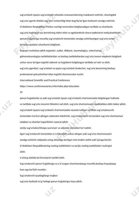 tekshiruvi majburiydir, aks holda sug'urtalovchi sug'urta uchun risklarni qabul qilmaydi. tekshiruv natijalariga ko'ra syurveyer ob'ektni tekshirish dalolatnomasini tuzadi, undan sug'urtalovchi va sug'urtalovchi o'rtasidagi munosabatlarning istalgan bosqichida, shu jumladan sudda yuzaga kelishi mumkin bo'lgan to'lovlarni hal qilish uchun foydalanish mumkin. adjusterlar (sozlovchilar) - bu quyidagi faoliyat turlari bilan professional ravishda shug'ullanadigan mutaxassislar yoki ekspertlar: umumiy o'rtacha ko'rsatkichning sabablarini aniqlash, umumiy o'rtacha borligi faktini aniqlash, umumiy o'rtacha miqdorini hisoblash, umumiy o'rtacha qiymatni hisoblash, umumiy o'rtacha qiymatni aniqlash. korxona, ko'pincha dengiz, rostlagichni tashkil etuvchi umumiy o'rtacha taqsimlash uchun hisoblashning o'zi rostlagich deb ataladi. o'rtacha rostlagich umumiy o'lchov hajmini to'g'ri hisoblash uchun tor mutaxassislarni - ekspertlarni qo'shimcha ravishda jalb qilish huquqiga ega; umumiy qoidaga ko'ra, o'rtacha rostlagich tuziladigan materiallar ochiq bo'lishi kerak. surveyer manfaatdor shaxslarga ushbu materiallarning tasdiqlangan nusxalarini berishga majburdir. agar rostlagichda xatolik aniqlansa, ular sozlagich tomonidan o'z tashabbusi bilan yoki umumiy o'rtacha ko'rsatkich taqsimlangan shaxslarning tashabbusi bilan tuzatilishi mumkin; bu xato tuzatish …