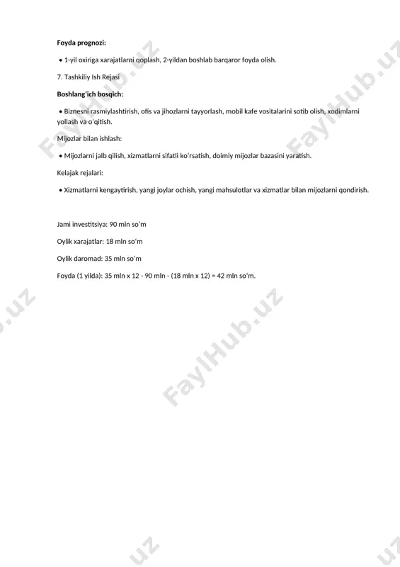 ilda): 35 mln x 12 - 90 mln - (18 mln x 12) = 42 mln so‘m.