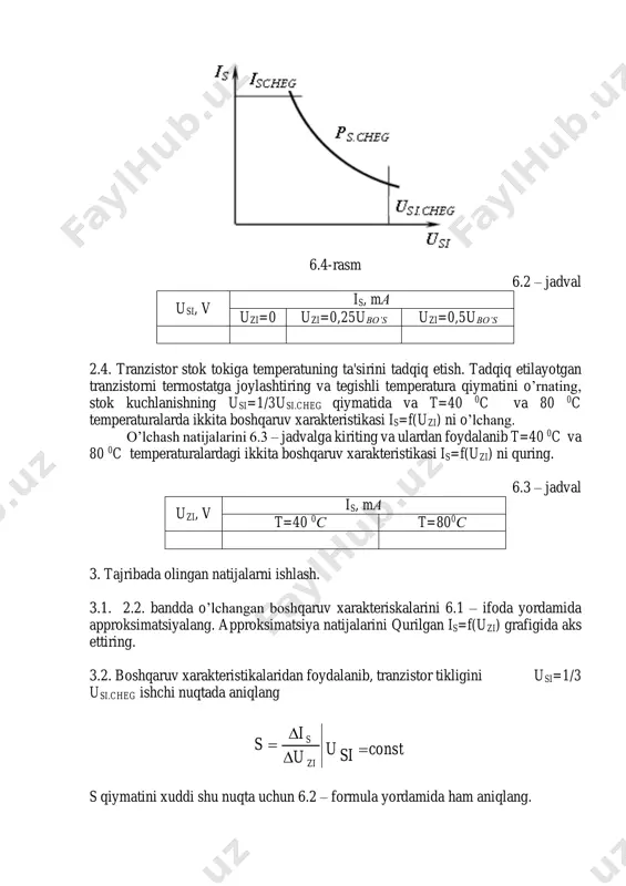maydoniy tranzistor statik xarakteristikalarini tadqiq etish - Page 5