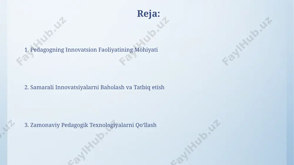 texnologiyalarni qo‘llash o'quv jarayoniga gamifikatsiya elementlarini (ballar, belgilari, reytinglar) integratsiya qilish orqali 50% gacha o'quvchilarning motivatsiyasi va bilim olishga bo'lgan qiziqishini oshirish mumkin. zamonaviy pedagogik texnologiyalar, jumladan, interfaol o'quv dasturlari va platformalari (masalan, moodle, google classroom) qo'llanilishi o'quv jarayonini 30% ga samaradorligini oshiradi va o'quvchilarning faol ishtirokini ta'minlaydi. o‘quvchilarning ijodiy qobiliyatlarini rivojlantirish "aql bo‘roni" uslubidan foydalanib, guruhda kamida 3 ta noyob g‘oya yaratish vazifasi o‘quvchilarning muammolarni hal qilish qobiliyatini va hamkorlikda ishlash ko‘nikmalarini 20% ga oshiradi. o‘quvchilarning ijodiy yozish ko‘nikmalarini rivojlantirish uchun 5-7 yoshli bolalarga 10 ta turli xil hikoya tuzish topshirig‘ini berish, ularning tasavvurlarini boyitish va nutqini rivojlantirishga yordam beradi. axborot-kommunikatsiya texnologiyalaridan foydalanish interaktiv o'yinlar va simulyatsiyalar kabi akt vositalaridan foydalanish, o'quvchilarning faol ishtiroki va motivatsiyasini 45% ga oshirishga yordam beradi, bu esa murakkab mavzularni tushunishni osonlashtiradi. axborot-kommunikatsiya texnologiyalari (akt) dan foydalanish o'quv jarayonini 20% ga tezlashtirib, o'quvchilarning mustaqil ishlash ko'nikmalarini 30% ga oshirishi mumkin, bu esa ta'lim samaradorligini …