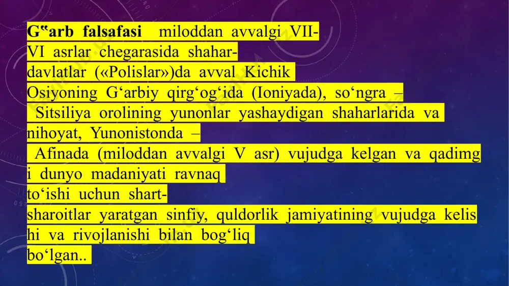 odshoda inson barcha qobiliyatlarining oqilona mushtarakligi mavjud bo‘lishi darkor. platon insoniyat tarixida birinchi ideal davlat nazariyasini yaratadi. u davlatning uch shaklini tan oladi: monarxiya, aristokratiya va demokratiya. bu shakllarning har biri ikki ko‘rinishda: qonuniy va noqonuniy yoki zo‘rlik ishlatishga asoslangan ko‘rinishlarda amal qiladi. platon davlatning qonuniy shaklini ma‘qul ko‘radi. uning fikricha, davlatni faylasuflar hammadan yaxshiroq boshqara oladilar. platon o‘zining «davlat» asarida bu haqda shunday deb yozadi: «agar qashshoq va yo‘qsillar o‘z shaxsiy manfaatlarini qondirishni ko‘zlab, jamiyatni boshqarish imkoniyatini qo‘lga kiritgan bo‘lsalar, bundan yaxshi ish chiqmaydi: hokimiyat bellashuv maydoniga aylanadi va bunday ichki urush uning ishtirokchilarini ham, qolgan fuqarolarni ham halokatga mahkum etadi. hokimiyat uni sevguvchi kishilar qo‘liga o‘tishi ham yaramaydi. aks holda ular bilan bu sevgida raqiblar bellashadi...» aristotel ham o‘zining «siyosat» asarida o‘z davlat nazariyasini bayon etgan. u: «davlat nima uchun vujudga kelgan va insonni uning jamiyatdagi hayotida boshqaruvchi hokimiyatning nechta turi bor?», degan savolni o‘rtaga tashlaydi va o‘zining …
