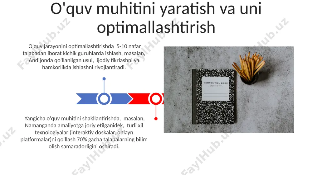gi kutubxonalardan foydalanish mumkin. o'zbekiston respublikasi ta'lim standartlariga mos keladigan, kamida 3 ta turli manbadan olingan, elektron va bosma shaklda mavjud bo'lgan materiallarni tanlash samarali o'qishni ta'minlaydi. masalan, darslik, qo'llanma va onlayn resurslardan foydalanish. o'quv materiallarini tanlash va ular bilan ishlash usullari e'tiboringiz uchun rahmat @taqdimot_robot image4.jpg image5.jpg image6.jpg image7.jpg image8.jpg image9.jpg image10.jpg image11.jpg image12.jpg image1.jpeg image2.jpeg