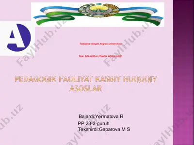 toshkent viloyati angren universiteti — PPT