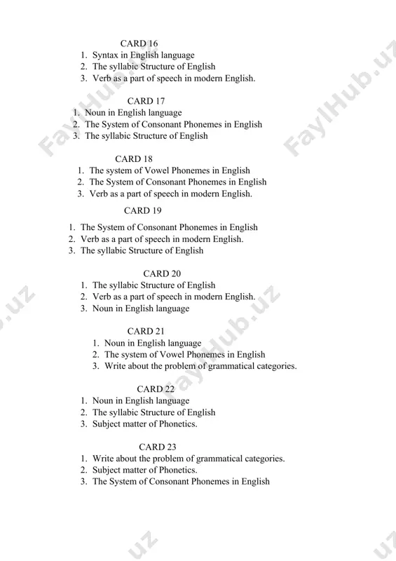 english language grammar cards - Page 3