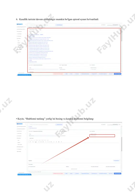 bemor kasallik tarixini davom ettirish tizimi - Page 4
