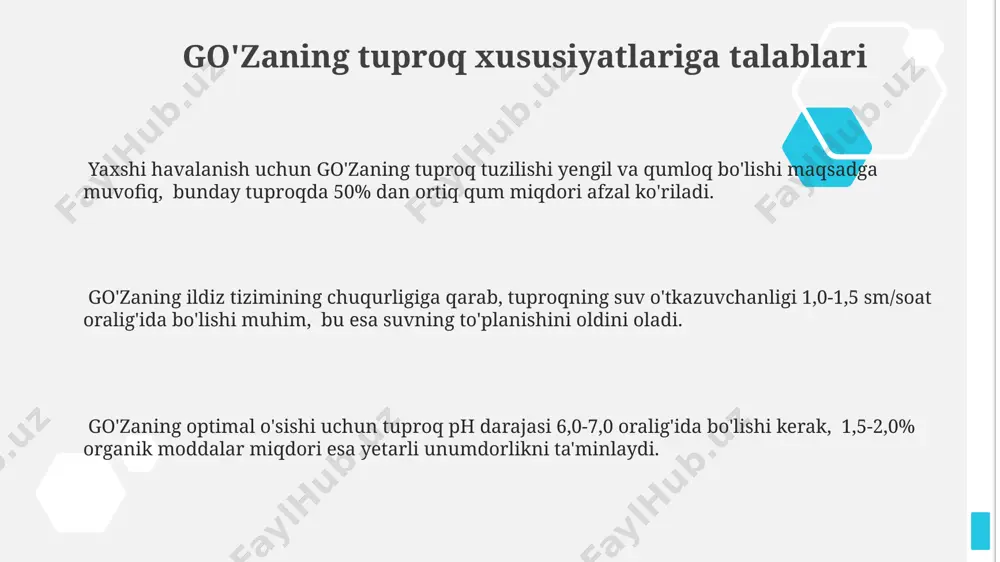 g'o'zaning tashqi muhit omillariga talabi - Page 3