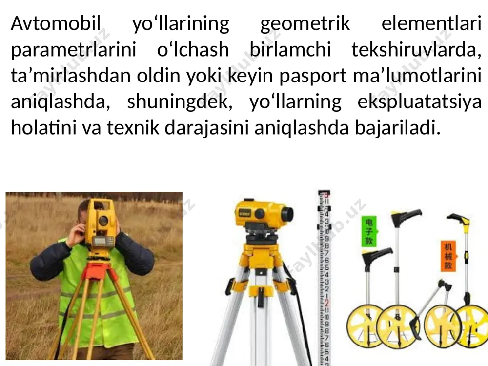 avtomobil yo‘llarining geometrik parametrlarini o‘lchash uchun jihozlar - Page 3