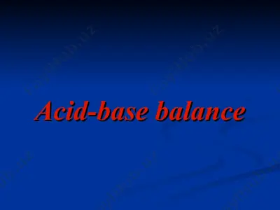 acid-base balance — PPT