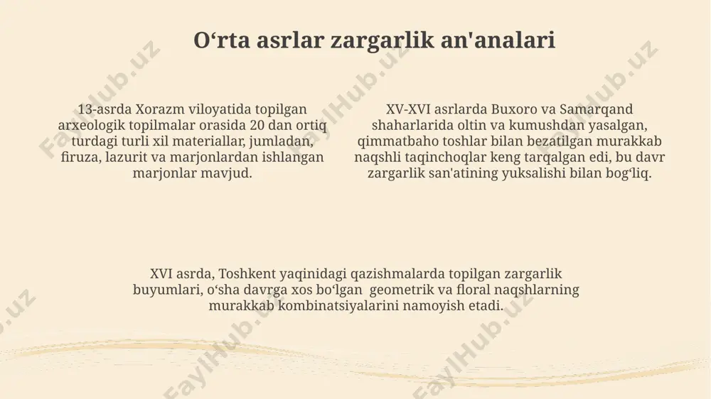 o’zbekiston zargarlik san’ati tarixi - Page 4
