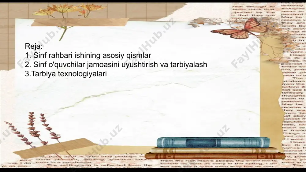 aqat yolg'iz o'zi emas, balki maktab direktori va uning yordamchilari rahbarligida, o'z sinfida dars beradigan fan o'qituvchilar bilan mustahkam hamkorlikda olib boradi. o'qituvchilar, o'quvchilar va ota-onalar majlislarini o'tkazishda, sinfda ijtimoiy-foydali ishlarni tashkil etishda, ekskursiya hamda sayohatlarga tayyorlanish va ularni o'tkazishda, kitobxonlar konferensiyalari, tadqiqotlar, fan va texnikaga bag'ishlangan kechalar o'tkazishda yordam beradi. sinf rahbari ish rejani tuzib chiqib, direktorga tasdiqlatadi, o'quvchilarga beriladigan ta'lim va tarbiya birligini ta'minlashning aniq yo'llarini belgilab chiqadi. o'qituvchilarning sinflar bo'yicha bo'ladigan kengashlarida sinfda va sinfdan tashqarida o'tkaziladigan tarbiyaviy ishlarni yo'lga qo'yish masalalari kelishib olinadi. direktor va uning o'rinbosarlari sinf rahbari ish faoliyatini boshqarib turadi. sinf rahbarining burch va vazifalari "sinf rahbari to'g'risida nizom"da va "umumiy o'rta talim maktabi ustavi"da yoritib berilgan. sinf rahbarining burchi juda keng va ko'p tomonlamadir. ammo undan direktor o'rinbosari qilishi kerak bo'lgan ishlarni talab qilmaslik lozim. afsuski, ba'zi maktablarda bu hol sodir bo'lib turibdi. ba'zan maktab rahbarlari sinfdagi tarbiya va ta'limning ahvoli uchun …