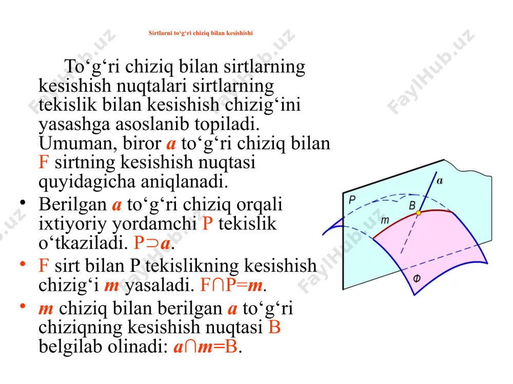 sirtlarning tekisliklar bilan kesilishi - Page 5